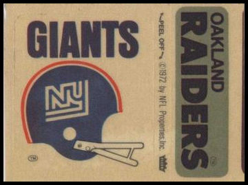 New York Giants Helmet Oakland Raiders Name